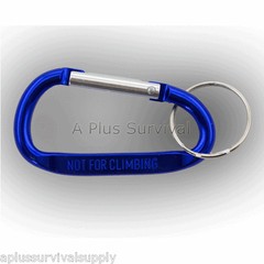2 Pack X-Large Carabiner Keychain Backpack Belt Camping Survival Kit – Blue