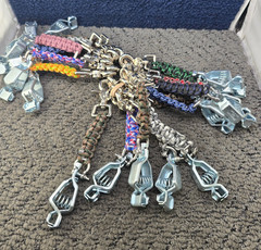 (QTY 16) Paracord Glove Clip, Multicolored, Industrial, 6-3/4″ Length Heavy Duty