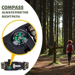 Tactiko Tactical Bracelet & 10′ Paracord | Compass, Mini Saw & Fire Starter