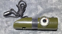 7in1 Camping Survival Whistle Compass Thermometer LED Flashlight Fire Magnifier