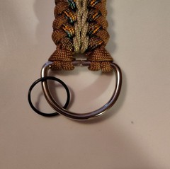 Brown Tan Paracord Keychain