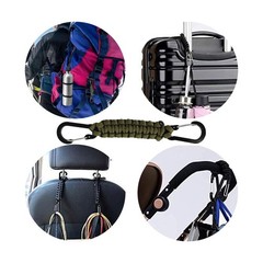 2Pcs Paracord Keychain with Carabiner Clip, Braided Paracord Lanyard Key Chai…