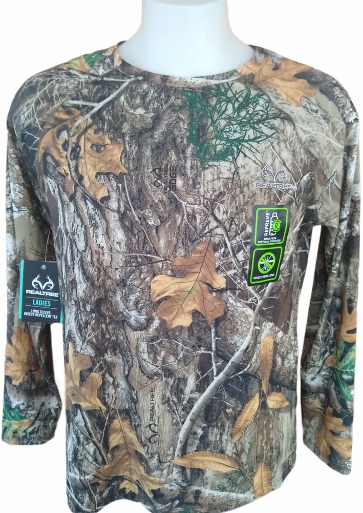 Realtree Camo Shirt XL Women’s X-Large 16/18 Camouflage Long Sleeve Ladies New _