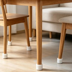 32PCS 0.75″ White Rubber Chair Leg Caps Furniture Floor Protectors | 19mm Round