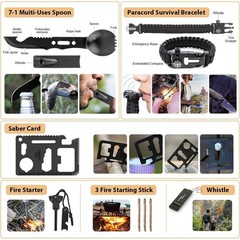 250 in 1 Survival Kit First Aid Tools Hunting Camping Emergency Outdoor Gear New
