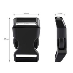 25 Pack 1 Inch Plastic Side Release Buckle for Paracord Bracelets Dog Collar
