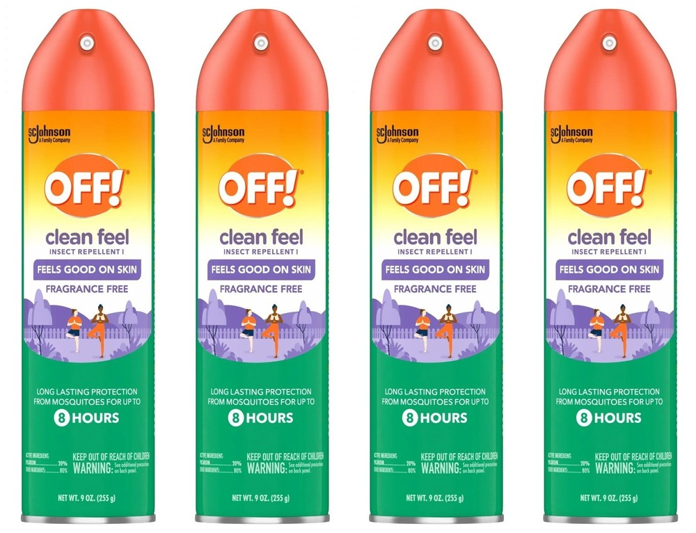 OFF Clean Feel Backyard Picaridin Mosquito Repellent Long-lasting 9 oz 4pk