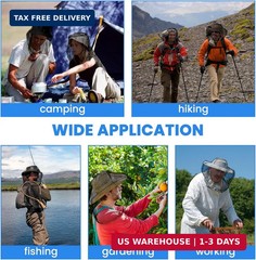 2 Pack Mosquito Head Net Bug Protection Ultra Fine Mesh Camping Hiking