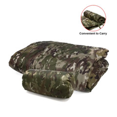 Tactical Army Woodland Water Repellent Quilted Blanket Camping Shooting Hunting