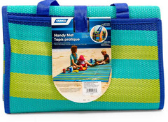 Camco Handy Outdoor Camping Mat 60×78 Blue Green Picnic Mat With Strap