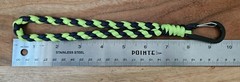Wrist Paracord 550 Lanyard Keychain Fluorescent Green And Blue