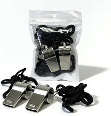Whistle,2 Pack Stainless Steel Sports Whistle with Lanyard for Coaches