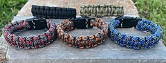Paracord Survival Bracelet w/Handcuff Key. 9″ bracelet. Custom colors welcome!