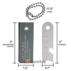 Magnesium Fire Starter Steel Flint Survival Lighter Camping Outdoor Emergency US