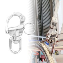 316 Stainless Steel Marine Swivel Shackle Saltwater Proof for Yacht Rigging 4PCS