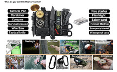 New Outdoor Emergency Survival Gear and Equipment 14 in 1 Tactical Survival Tool