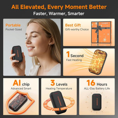 Hand Warmers Rechargeable, Electric Warmer Reusable, 1 Pack, Black 1Pack