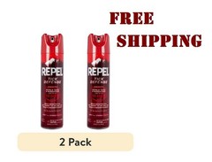 2 pack Repel Tick Defense Aerosol Insect Repellent w/ 15 Percent Picaridin, 6.