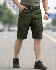 Pillxter Men’s Hiking Cargo Shorts Waterproof Quick Dry Medium, Army Green