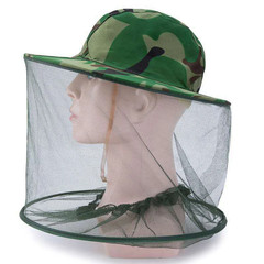 Anti Insect Mesh Fishing Caps Mosquito Head Net Camouflage Bee Veil Hat Outdoor