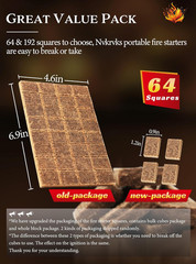 Fire Starter, Easy-Burning Fire Starter Squares for Wood Stoves, Campfires, Gril