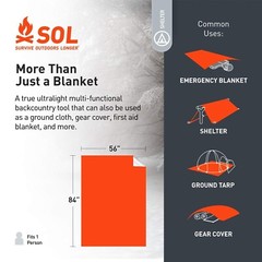 Survive Outdoors Longer 90% Reflective Emergency Blanket, Pack of 4