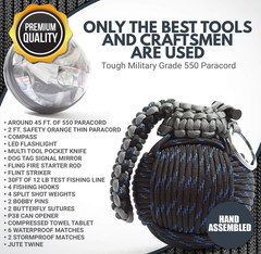 Holtzman’s Survival Kit Paracord Grenade – #1 Best 48-in-1 Emergency Kit & Tool
