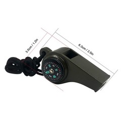 2 Pack Survival Whistle, 3-in-1 Whistles with Compass and Thermometer, Loud S…