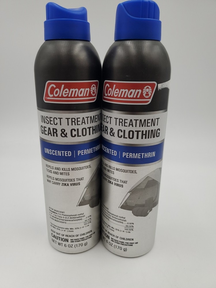(2PK) Coleman Insect Treatment Spray for Gear & Clothing Permethrin 6 Oz