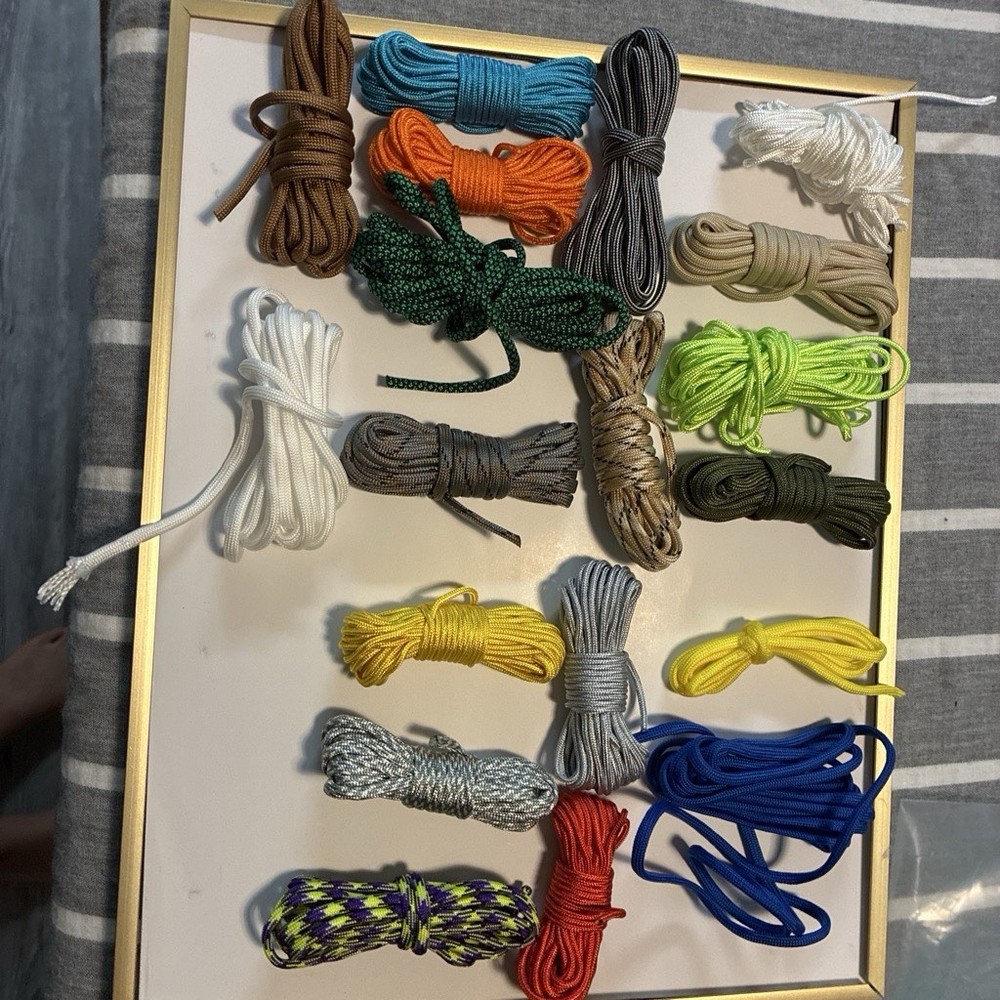 Multicolor Cobra Weave Adjustable Nylon Paracord Bracelet 7in Camping Hiking