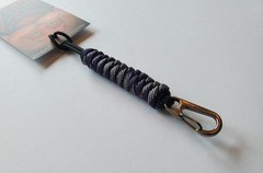 Frozen State Cord Clippie Knife Lanyard 550 Paracord Purple & Silver UV Reactive
