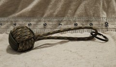 550 Paracord 1″ Nautical Decorative Monkey’s Fist 5″, Key Fob/Chain Mulitcam, OD