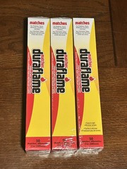 Qty (3) – Duraflame Long Stem Matches – 50 x 3 Boxes – 11″ Inches Strike on Box