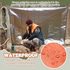 2 Pcs Heavy Duty Emergency Survival Blankets – Waterproof Thermal Reflective Tar
