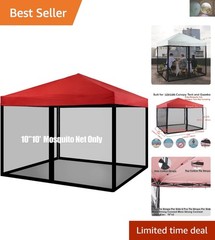 Lightweight Patio Mosquito Net with Zipper Easy Installation – 10×10 Size