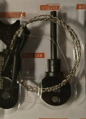 Humvee Outdoor Survival Kit: Wire Saw, Whistle, LED, Fire Starter, Compass – New