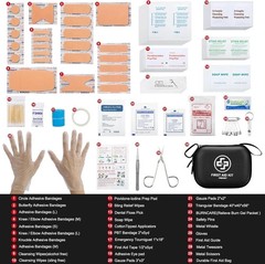 Mini First Aid Kit – 150 Piece Small Waterproof Hard Shell Medical Kit for Home,