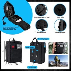 Survival Kit and First Aid Kit, 142Pcs Survival Gear & Equipment, for Men Dad Hu