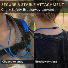 Blue Whistle 120Db Loud Safety & Emergency Whistle with Lanyard