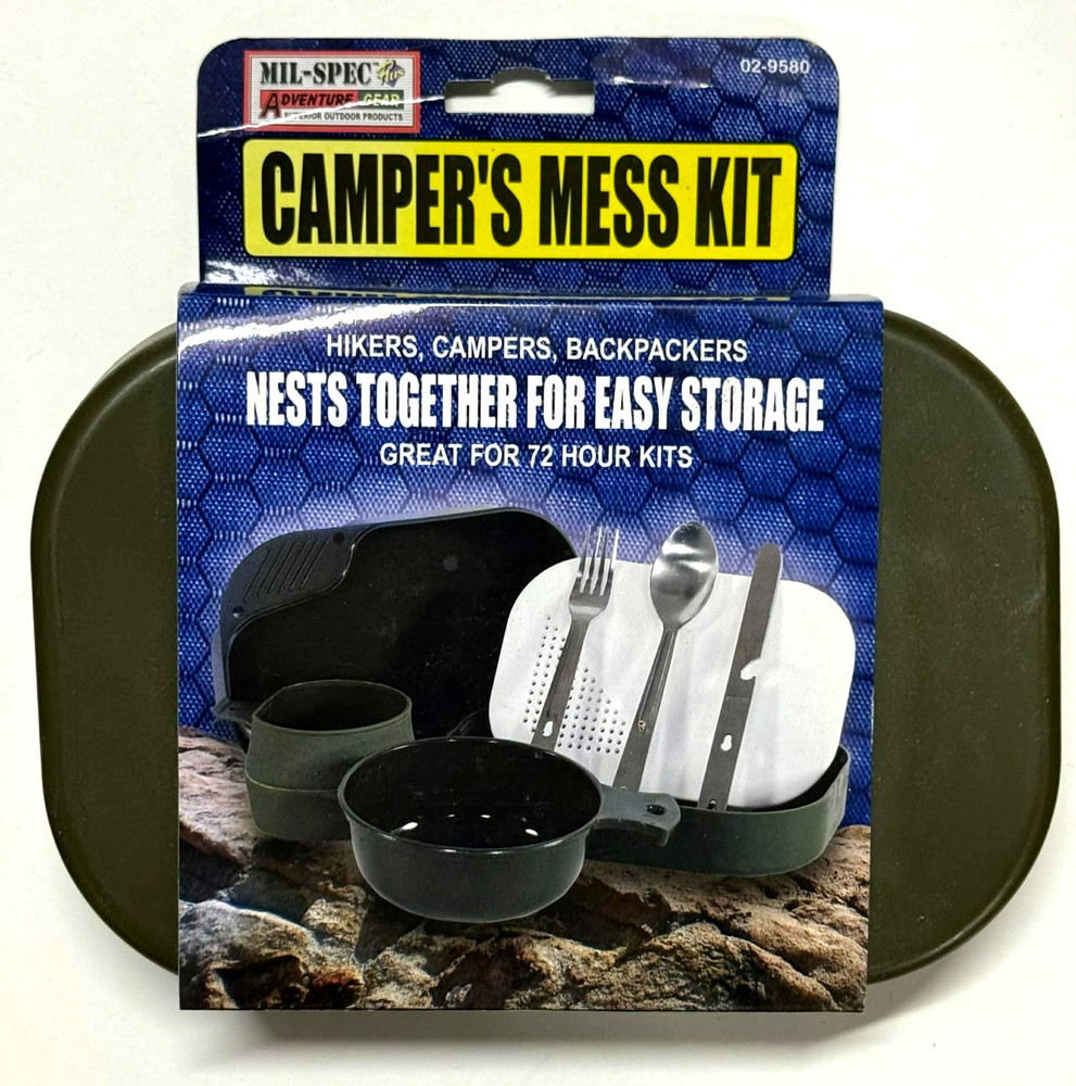 Mil-Spec Survival / Campers Loaded Mess Kit Military Style Everything Need New