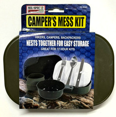 Mil-Spec Survival / Campers Loaded Mess Kit Military Style Everything Need New