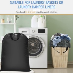Isink Extra Large Large, Laundry Bag With Handles (Black)
