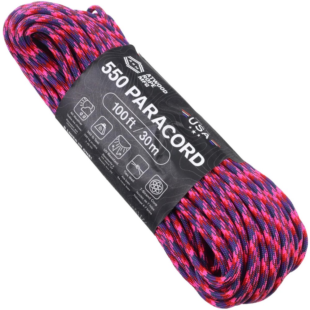 ATWOOD 550 – 7 STRAND – PARACORD CANDY SNAKE 100 FEET RG017H