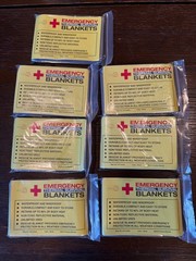 7 Pack Emergency Blankets Thermal Rescue Blanket Survival Gear XL 52 x 84
