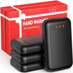 AI Hand Warmers Rechargeable, Reusable Portable 4-Pack in 2 Box, Black 4Pack