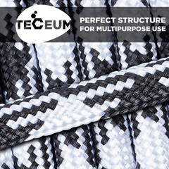 Teceum Paracord Type Iii 550 Urban Camo 100 Ft 4Mm Tactical Rope Mil-Spec