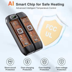 Hand Warmers Rechargeable 2 Pack, AI Smart Chip 20Hrs Long Safe Heat, 2s Fast…
