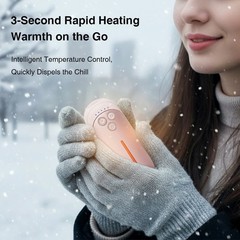 Gift Pocket Rechargeable Hand Warmers Pink 5 Heating LED/SOS/Strobe In/Outdoor