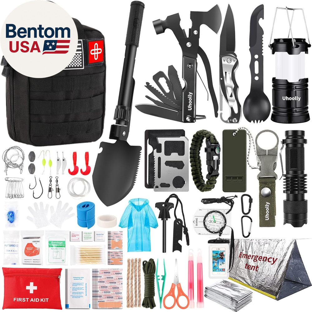 Survival Kit, Gifts for Men Women Teen Boys, 252 Pcs Survival Gear and Equipment