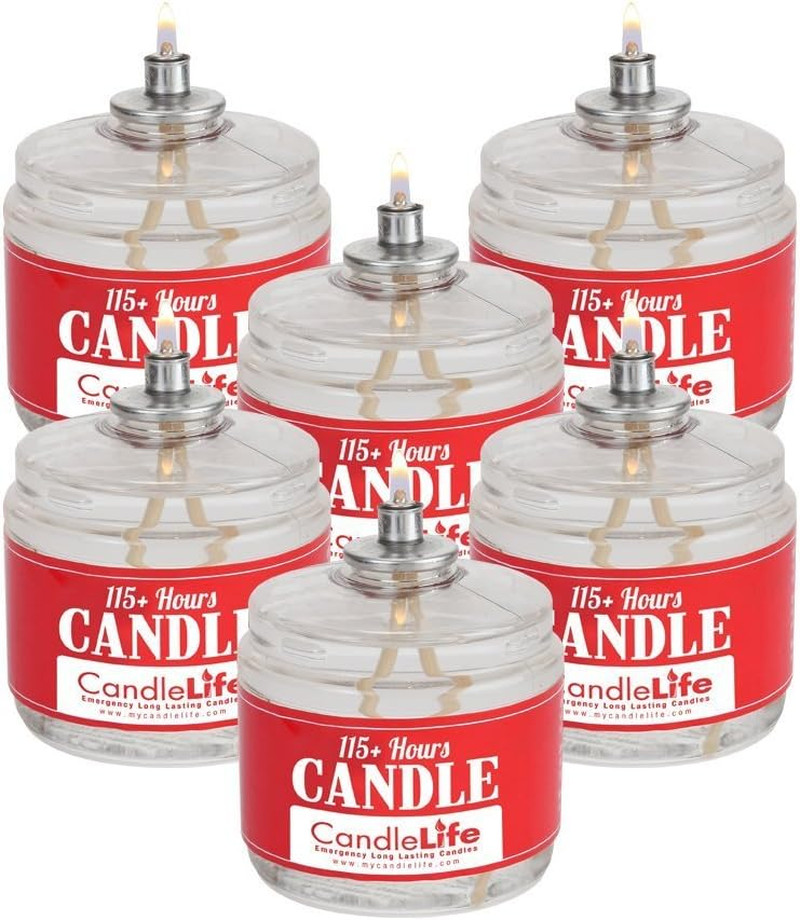 115-Hour Emergency Survival Candles – Long Burning, Unscented, Clean Burning Liq